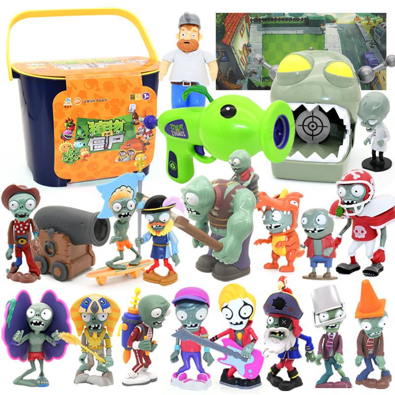 Zombies Vs Plants Action Toy Set With Storage Bucket And Figures Plantandzombie
