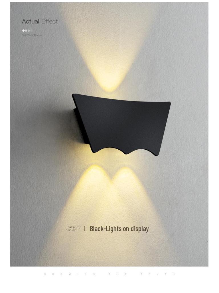 Super Bright Waterproof LED Wall Light - Up and Down Exterior for Balcony, Staircase, Courtyard
