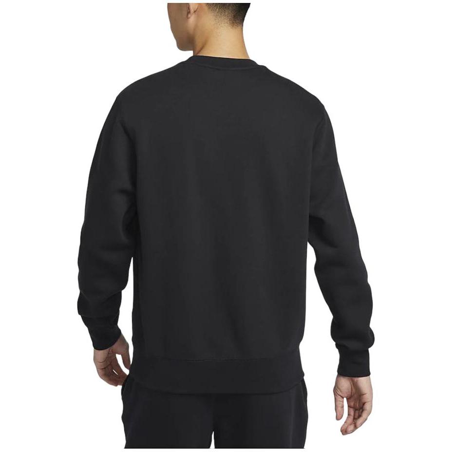 Nike Club Fleece Embroidered Logo Crew Neck Sweatshirt Men Tops Black FV4446-010
