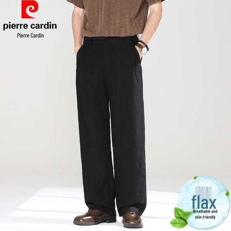 Pierre Cardin Men s Linen Blend Casual Trousers S