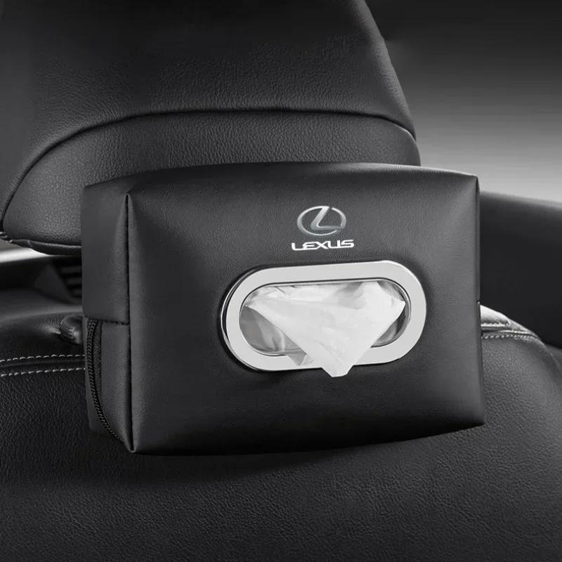 5 Colors Leather Car SeatBack Armrest Box Tissue Storage Bag Interior Practical Decoration Styling Accessories