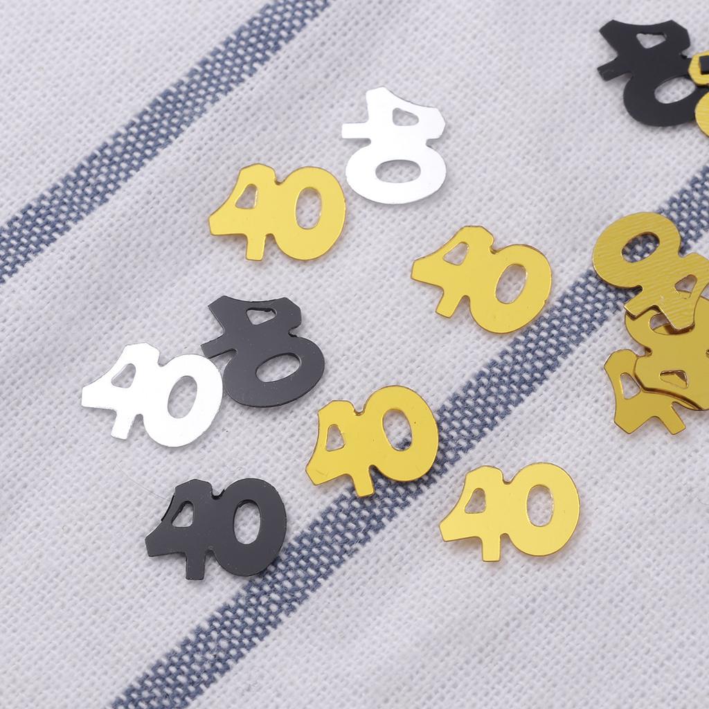 1200Pcs Number Sequins Confetti Party Decoration Table Scatter for Birthday Anniversary Wedding Celebration Sparkling Party