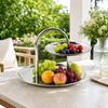 Stainless Steel Two-Level Serving Tray Elegant for Afternoon Tea