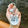Alarm Clock Key Ring Keychain Pendant with Built-In Micro Clock, Holder for Commuters Students And Travelers, Sturdy Iron Design Portable Timekeeping