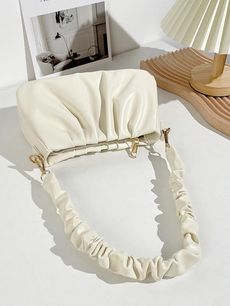 New Minimalist, Trendy, Elegant Pleated Hand-held Dumpling Bag Suitable for Daily Shopping and Friend Gatherings