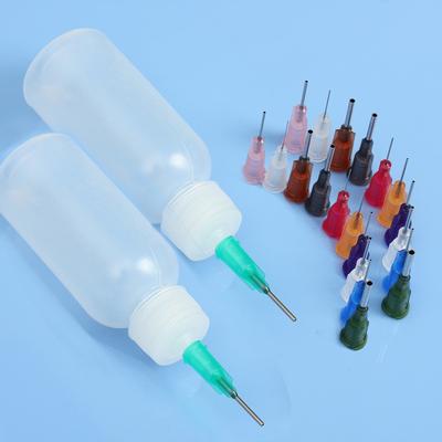 30 ml/50 ml transparente Polyethylen-Nadelspender-Dosierflasche für Kolophonium-Lötflussmittelpaste + 11 Nadelwerkzeuge
