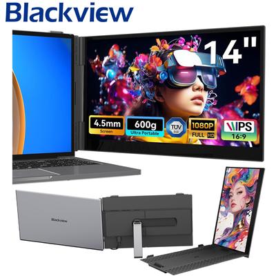 Blackview SCM6 14 Zoll Tragbarer Computer-Monitor USB-C FHD 1080P Tragbarer Monitor IPS 60Hz Externer Monitor