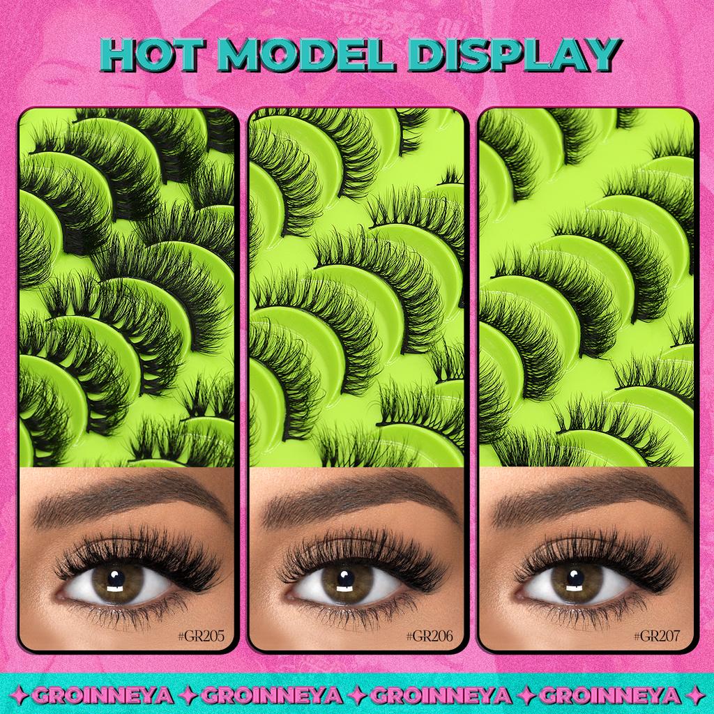 Lashes 3D Faux Mink Lashes Natural False Eyelashes Dramatic Fluffy Soft Volume Lashes Eyelash Extension Makeup