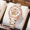 Fashion Women Mechanical Watch Waterproof Luxury Brand Ladies Automatic WristWatch Ceramic Hollow Clock