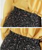 Ppaeppae Small Flower Back Elastic Waist A-Line Long Skirt