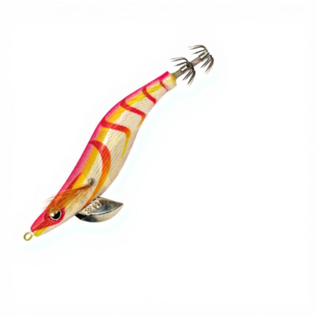 MOKE Wood Shrimp 25# 30# 35# Multi-color Artificial Hard Bait Eye Shrimp Squid Hook Saltwater