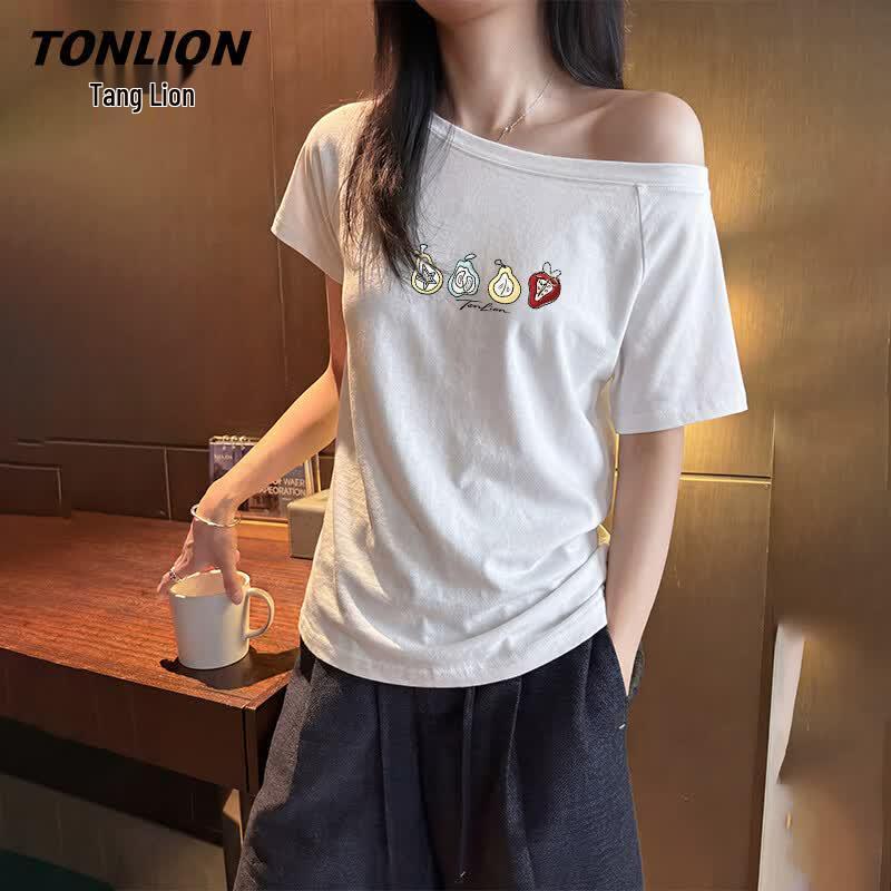 TonLion Women s Off-Shoulder T-Shirt XL