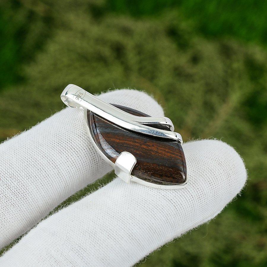 Red Snakeskin Jasper Gemstone 925 Silver Handcrafted Wedding Anniversary Pendant