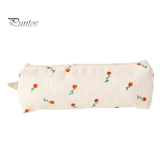Soft Fabric Pencil Case Cute Floral Case, Mini Cotton Pouch for Pens Pencils Erasers, Lightweight Daily Use Pen Zipper Storage Bag Students,