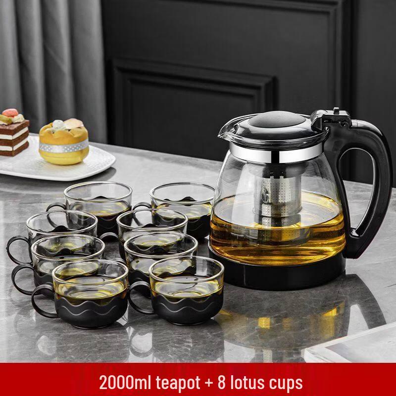 ZISIZ Heat-Resistant Glass Tea Kettle