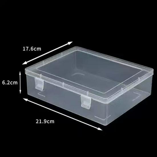 Transparent Flip-Top Plastic Storage Box for Small Parts and Beads