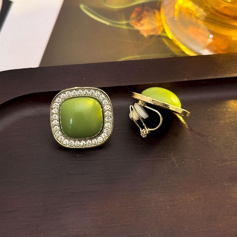 High-End Französische Dreieck Ohrclips ohne Piercing - Damen Einfache, Elegante, Luxuriöse Ohrringe