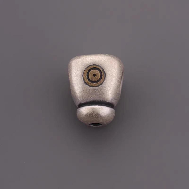 Retro Frosted Heart Bracelet with Tibetan Buddha, Copper Waterdrop, and Spacer Beads