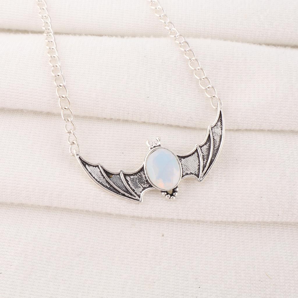 Wunderschöner Milchopal Edelstein Schmuck, 925 Sterling Silber Anhänger Schmuck, Opal Silberanhänger Geschenk für Katholiken