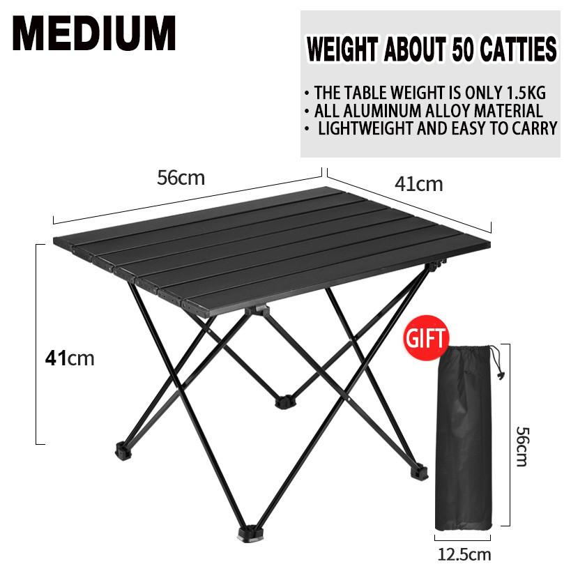 Picnic Supplies Outdoor Portable Camping Barbecue Table Multifunction Aluminum Alloy Foldable Table