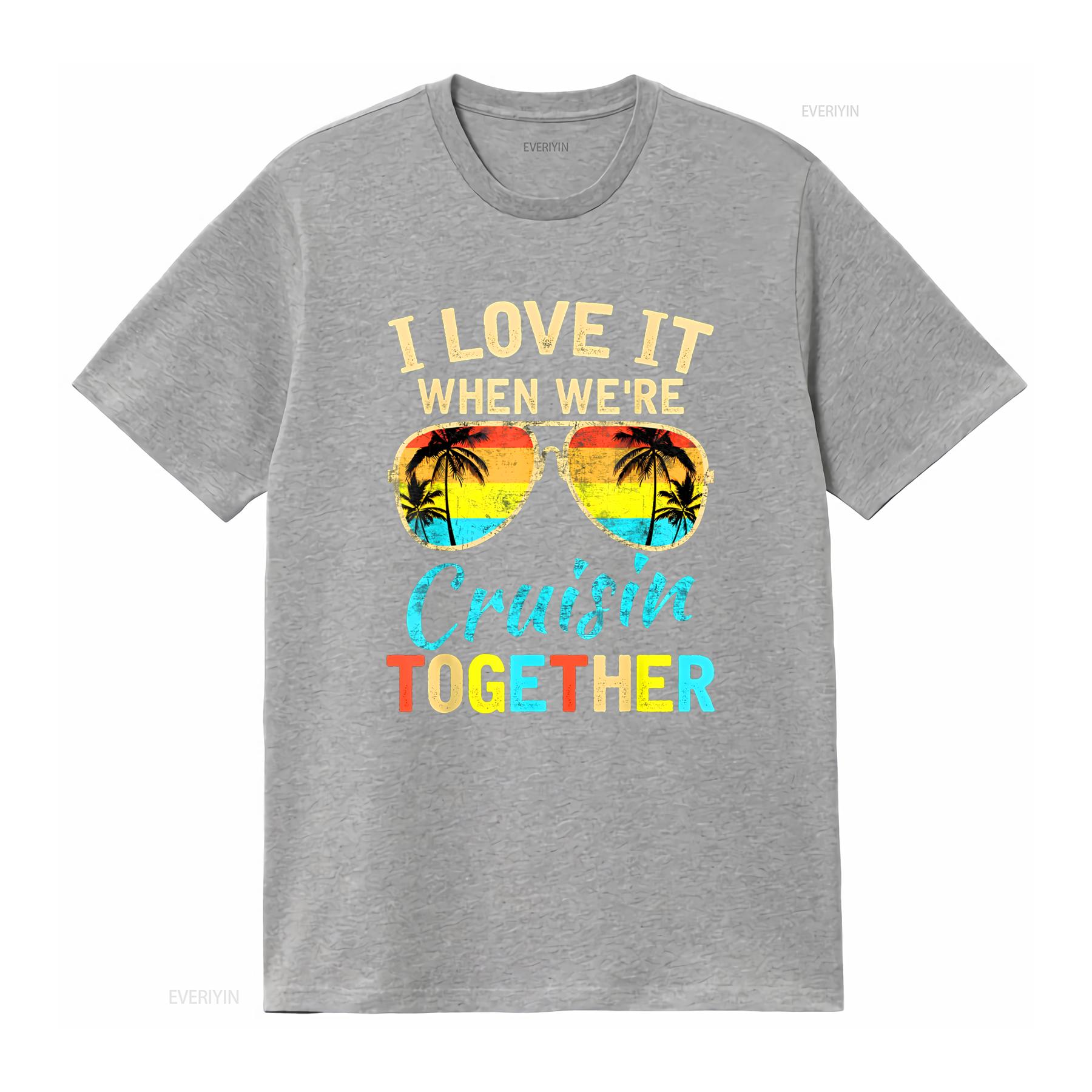 Cruise Ship Vacation Friends Buddies I Love It T Shirt Women Tops vintage Washed Unisex streetwear fashion Breathable S