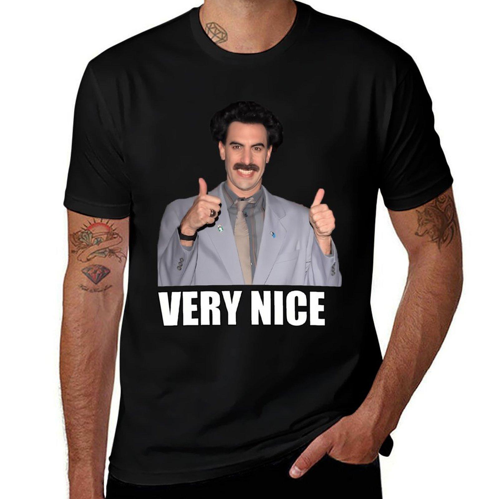 

Borat Very Nice T-Shirt anime tshirt t shirt custom print t shirts for man graphic funny T-Shirt L