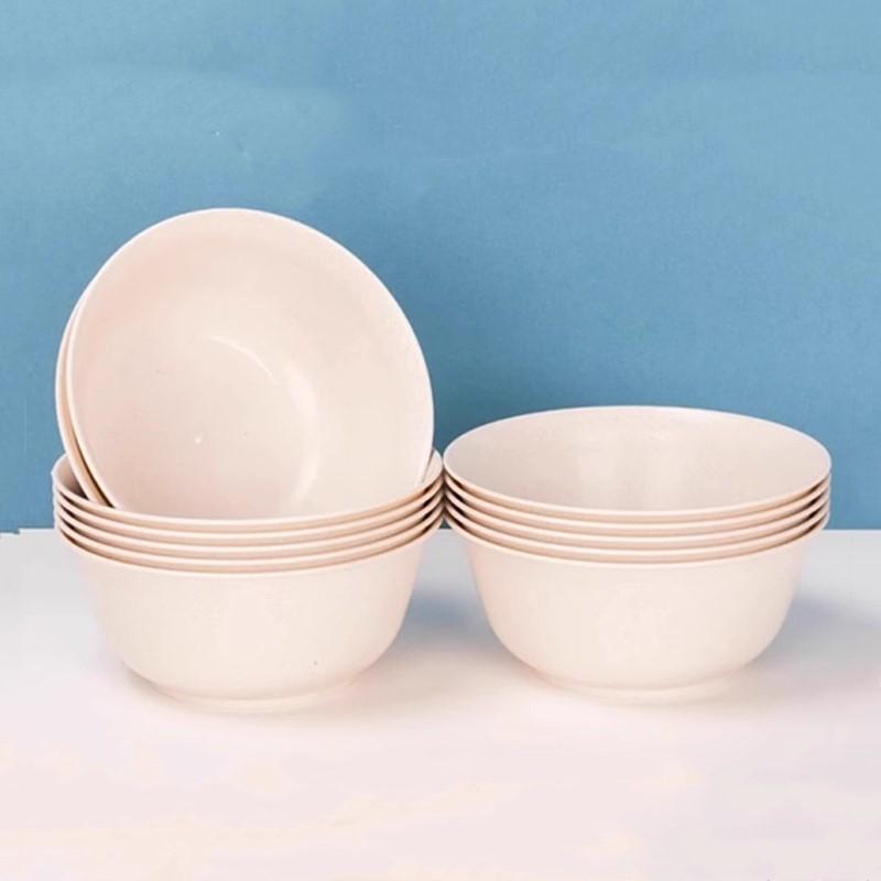 20pcs Disposable Bowl Food Grade Thickened High Temperature Rice Bowl Household High Quality Noodle Bowl Rice Husk Tableware