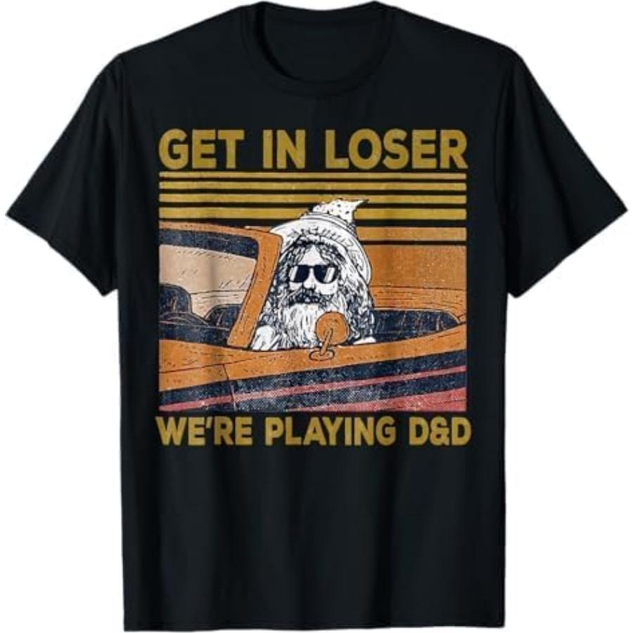 Vintage Retro Old Man Get in Loser We re Playing T-Shirt PNCAAPT Black XXXXXL чёрный