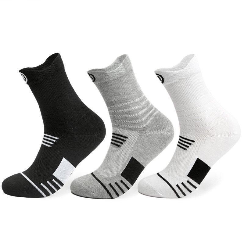 Men's Breathable Basketball Socks - Short Tube, Thin, Sweat-Absorbent, Deodorant - Perfect for Autumn/Winter Training and Running.