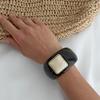 Bohemian Irregular Wide Bracelet Geometric Retro Hand Ring Unique Acrylic Bangle  Gift