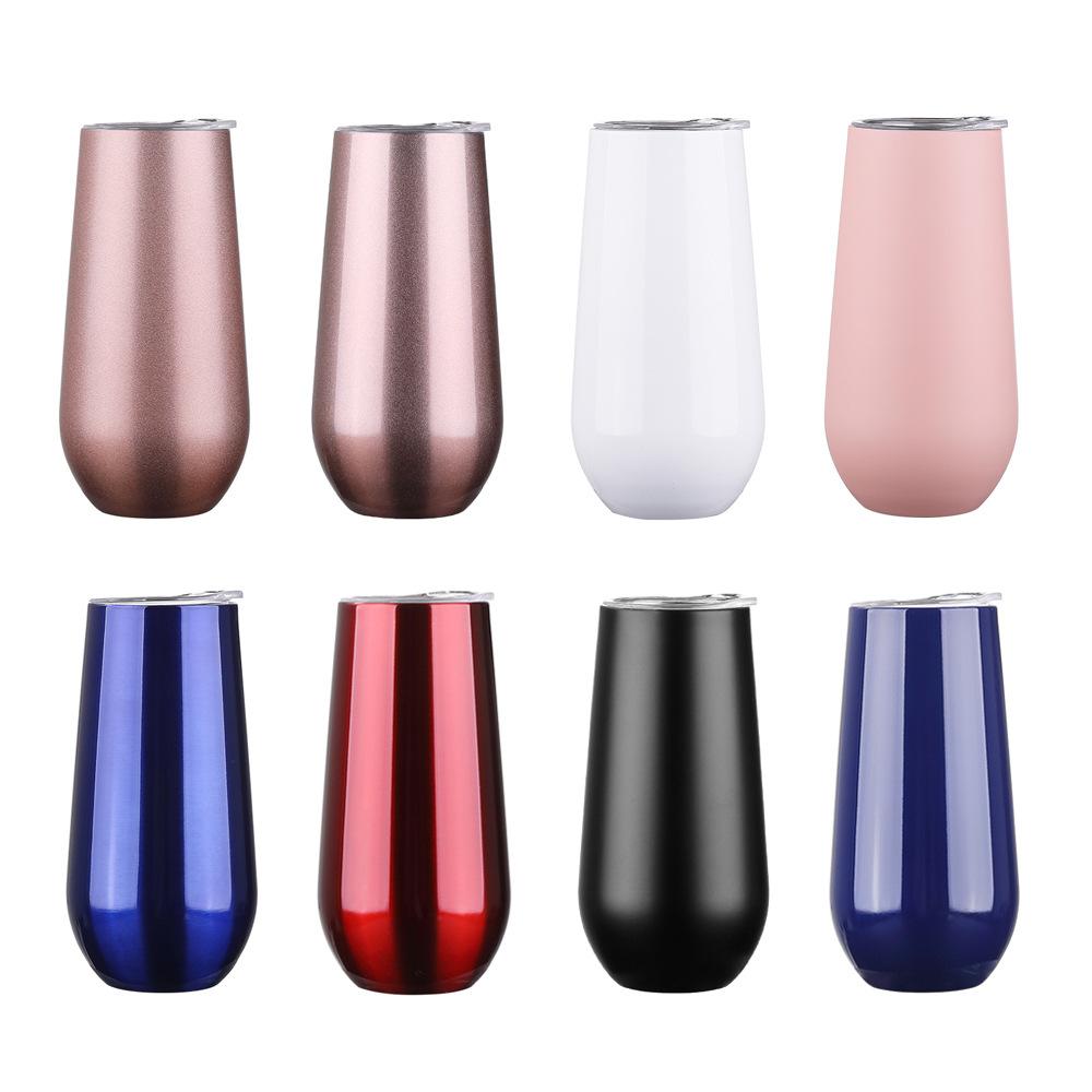 Double Wall U Shape Stainless Steel 6oz Coffee Mug Drinking Wine Mug 180ml Insulated Thermos Vacuum Cups