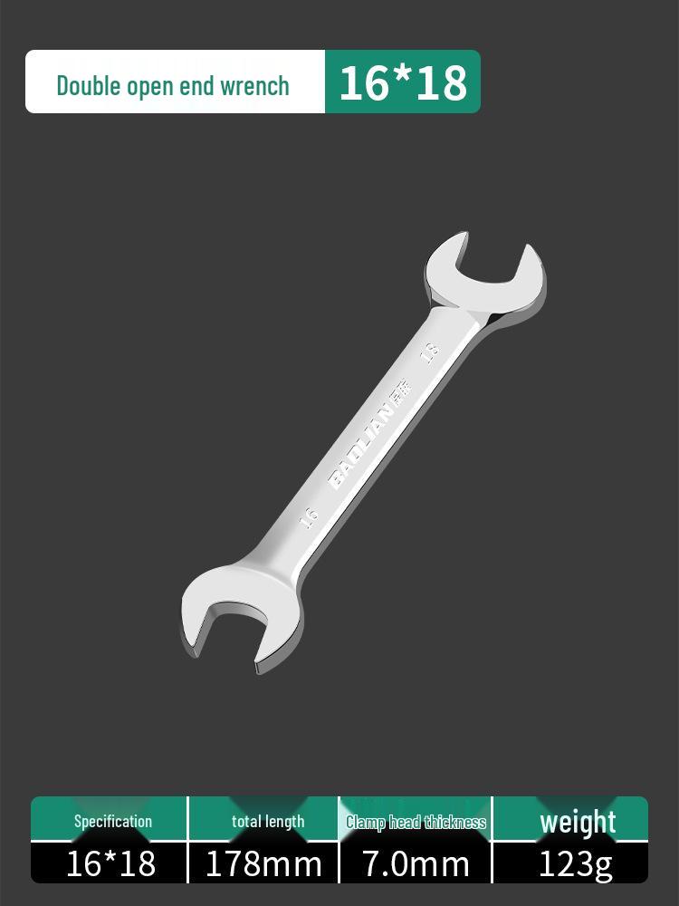 Ultra-Thin Double-Headed Dead Blow Open-End Wrench 8/10, No. 10, Small 14/17 Fork Board Fixing Tool