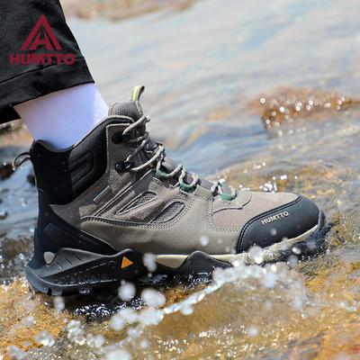 Stivali impermeabili da uomo Scarpe da trekking da esterno antiscivolo di design di lusso da arrampicata Scarpe da ginnastica da trekking Stivaletti da uomo di sicurezza in pelle