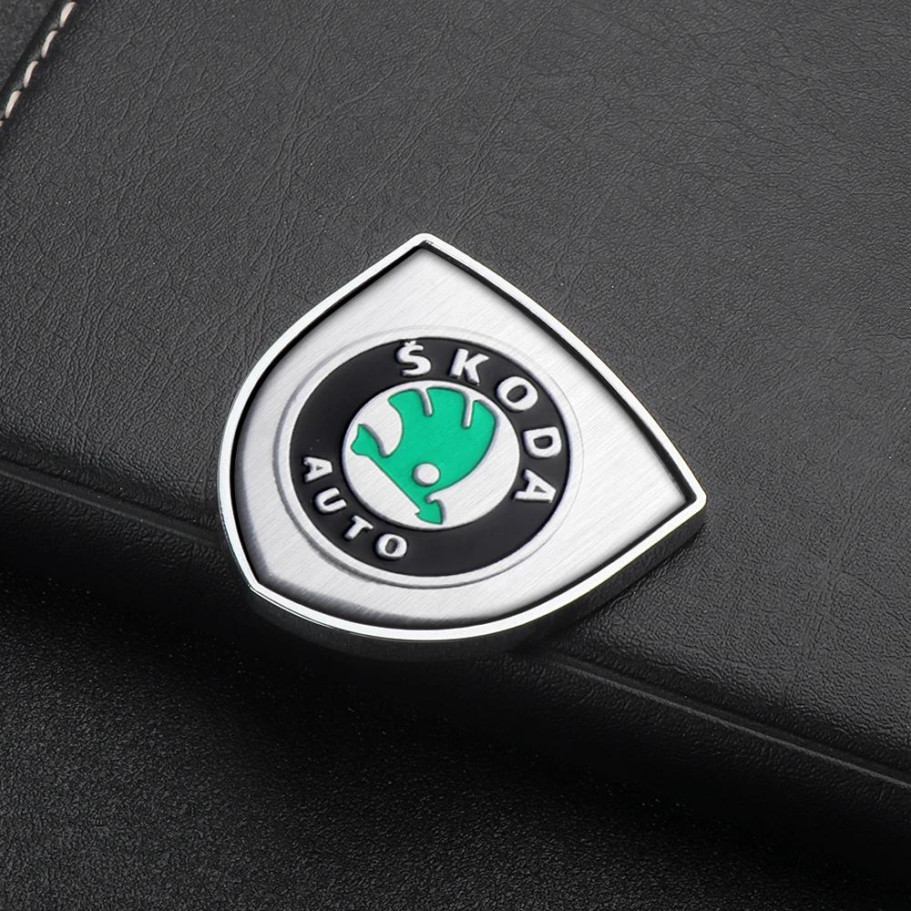 Car Sticker Car Styling 3D Metal Shield Emblem Body Side Window Stickers Accessories For Skoda KAMIQ KAROQ RAPID Octavia 2 FABIA