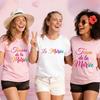 French Girl Bachelorette EVJF Party T-Shirts Future Bride Team Rainbow Gradient Graphic Short Sleeve Tees for Bridal Shower