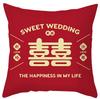 Modern Chinese Wedding Pillow Short Plush Double-sided Wedding Sofa Cushion Cover Wedding Room Red Festive Pillow