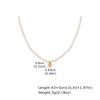 Pearl Beaded Pendant Necklace Stainless Steel 18K PVD Gold Plated Waterproof Tarnish Free Sun Shell Heart Zircon Choker Jewelry