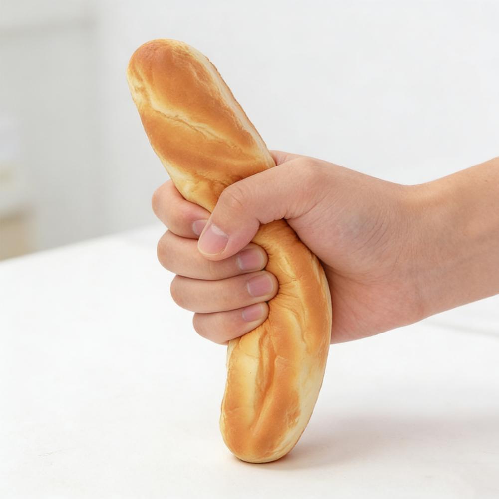 Realistic Baguette Slow Rising Squeeze Toy Soft Pu Fidget For Stress Relief Cute Food-Themed Photography Prop Sensory Toy