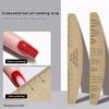 Custom Nail Files With Scale Line 100/180/180 Grit Washable Buffing Stick For Gel Polish & Cat Eye Nails Manicure Pedicure Tools