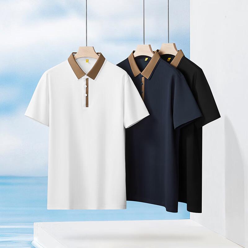 DIBENZE Men's Plus Size Short Sleeve Polo Shirt