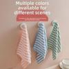 Thick Striped Coral Fleece Kitchen Towels - Absorbent, Degreasing Dish Cloths