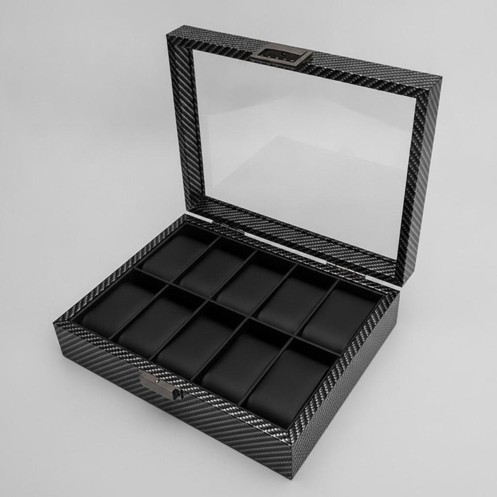 Wooden Watch Box with 10 Slots Soft for Collectors