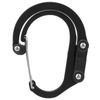 Aluminum D Ring Carabiner Outdoor Travelling Quick Hanging External Buckle Security Equipment for Climbing CampingBlack
