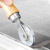 Wooden Handle Steel Wheel Rolling Tool For Double Window Installation Durable Screen Door Hand Spline Roller