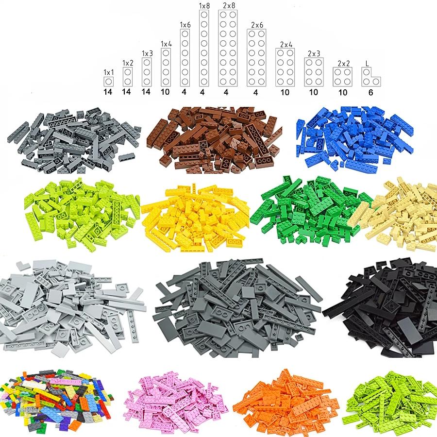 DIY Creative Thin Building Blocks Figures Bulk Sets City Classic Smooth Thick Construction Bricks Assembly Educational Kid Toys
