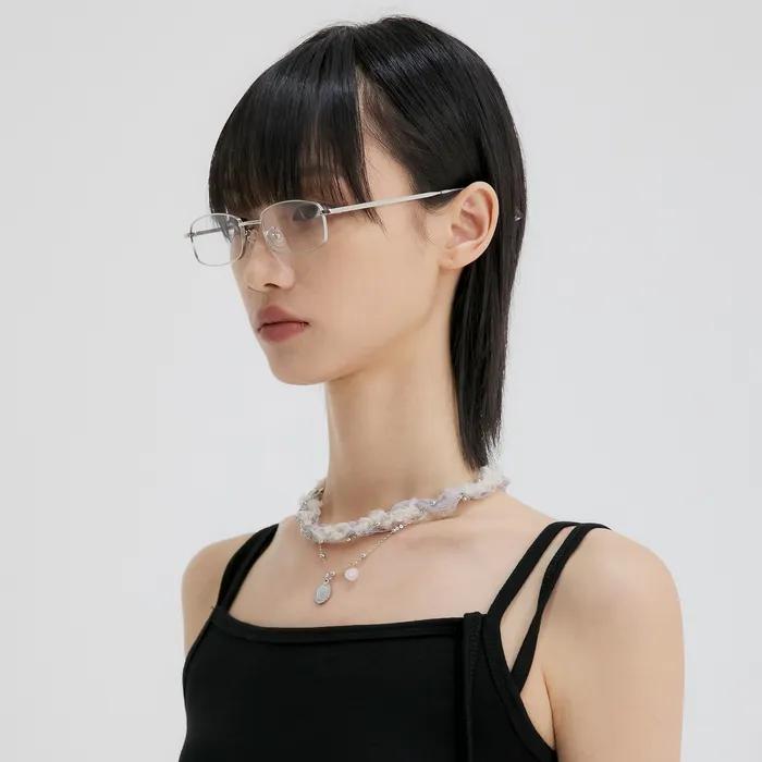 Braided Handmade Necklace (FL-730_Gray)