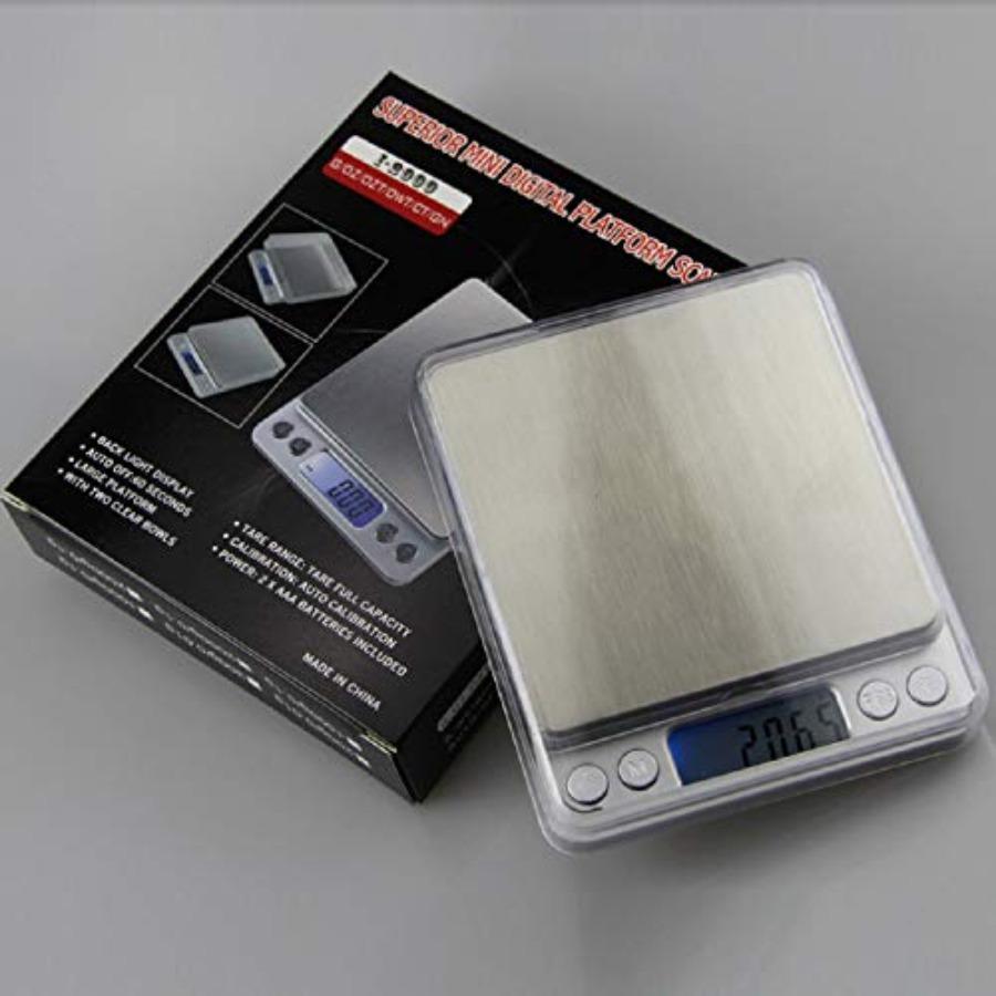 LCD Digital Scale 3kg 0.1g Electronic Weighing Scale Mini Precision Grams Weight Balance Scale for Kitchen in Stainless Steel B