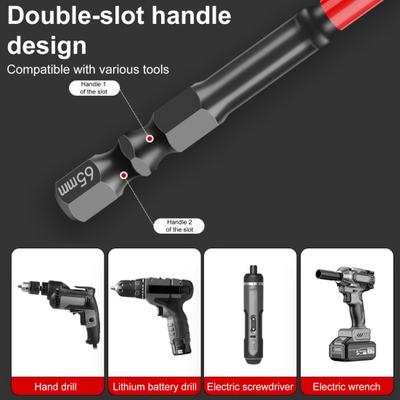 Impact Screwdriver Bit Set Rustproof Corrosion Resistant Magnetic Slotted Heads 1/4 Inch Hex Shank Cross Slot Screw Driver Drill Bits