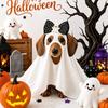 Pet Halloween Costume with Face and Cape for Cats and Dogs, Funny Holiday Photo Prop