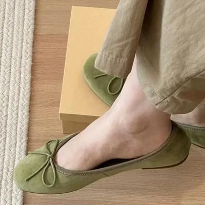Σχεδιαστής Slip on Γυναικεία Βελούδινα Φλατ Μόδα Κομψά Παπούτσια Mary Jane με Φιόγκο Πεταλούδα Άνοιξη Φθινόπωρο Γυναικεία Άνετα Μαλακή Σόλα